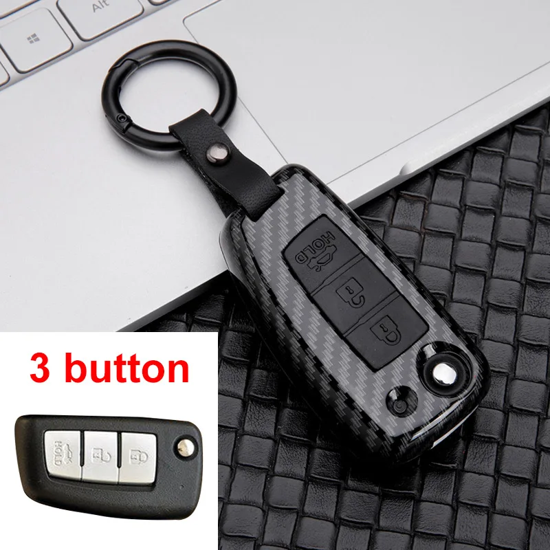 3Button Carbon Black ABS автомобильный чехол для дистанционного ключа для Nissan Qashqai X-trail Murano Maxima Altima Juke QUEST Livina Tiida Micra Pulsar - Название цвета: 3Button Carbon Black