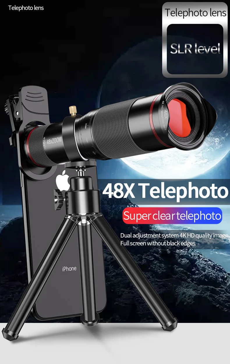 HD Metal 48x telescope telephoto Lens Smart Cell Direct