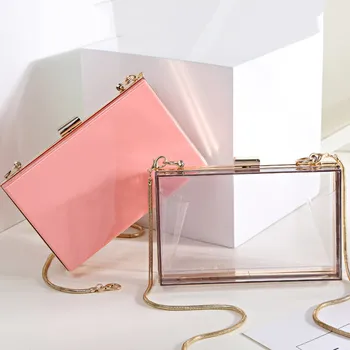 

Women Clear Bag Purse Cute Transparent Crossbody Bag Women's See Through Handbags Party Wedding Evening Clutch Sac #T1G