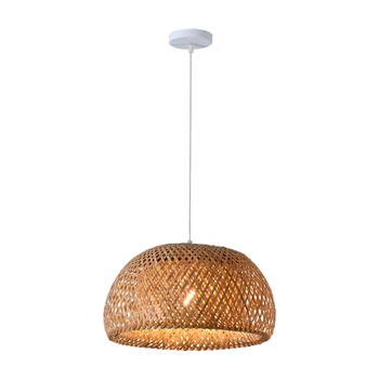 

Chinese Bamboo weaving bamboo/Rattan Weaving Pendant light E27 lamps lanterns living room hotel restaurant aisle Pendant Lamp