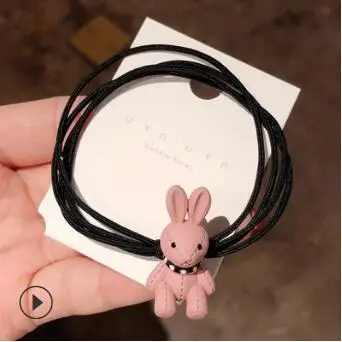 7 120 шт/Партия DIY простой мульти полимерный леверет лента для волос Маленький Медведь эластичность Резиновая лента Инструменты для укладки волос аксессуары HA1326 - Цвет: 7