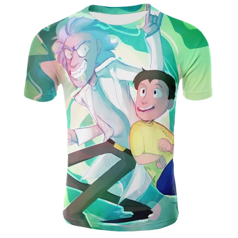 Новинка года; футболка с Мужская 3D футболка Rick and marty By Jm2; летняя футболка; футболки с короткими рукавами и круглым вырезом; Прямая поставка; - Color: TX-DM-1456