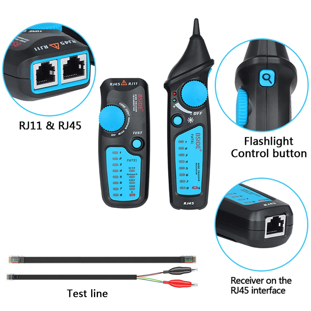 BSIDE FWT81 сетевой кабель Линия Трейсер с поиском AVD06 анализатор цепи поиск кабеля места останова может нести напряжение