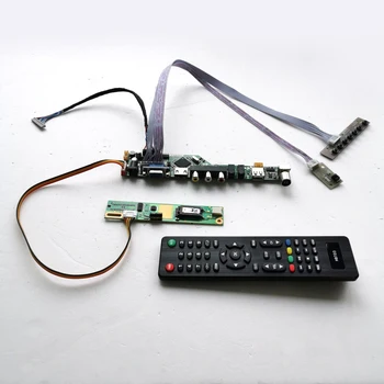

For B121EW03 V1 V2 V3 LCD display panel 1CCFL LVDS 20Pin HDMI VGA AV USB RF T.V56 drive card board Inverter+Remote+keyboard Kit