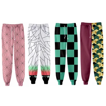 

Anime Demon Slayer Kimetsu no Yaiba Kochou Shinobu Cosplay Costume Men Women 3D Print Pants Trousers Carnaval Party Costumes