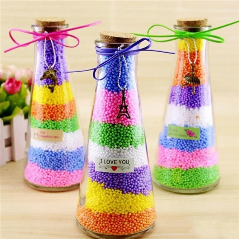 Цветные шарики из пенопласта для наполнения 2 4 мм мини рождественские