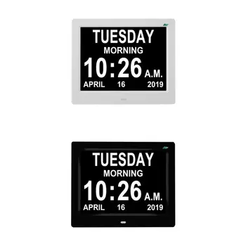 

8Inch IPS Digital Clock Calendar with Date Day Reminder for Elderly and Children 23GB