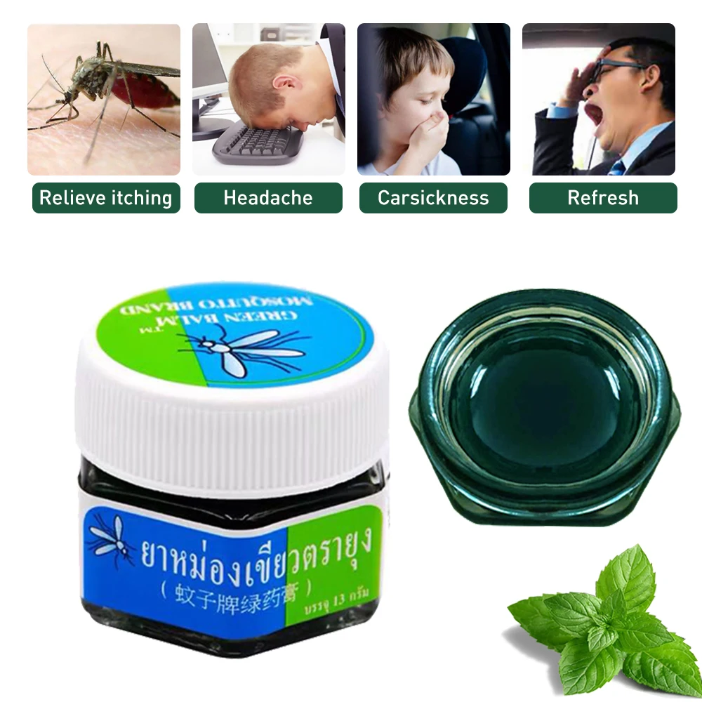 1 шт. крутой крем Таиланд травяной зеленый мазь для головной боли зубная боль головокружение облегчение боли медицинский пластырь