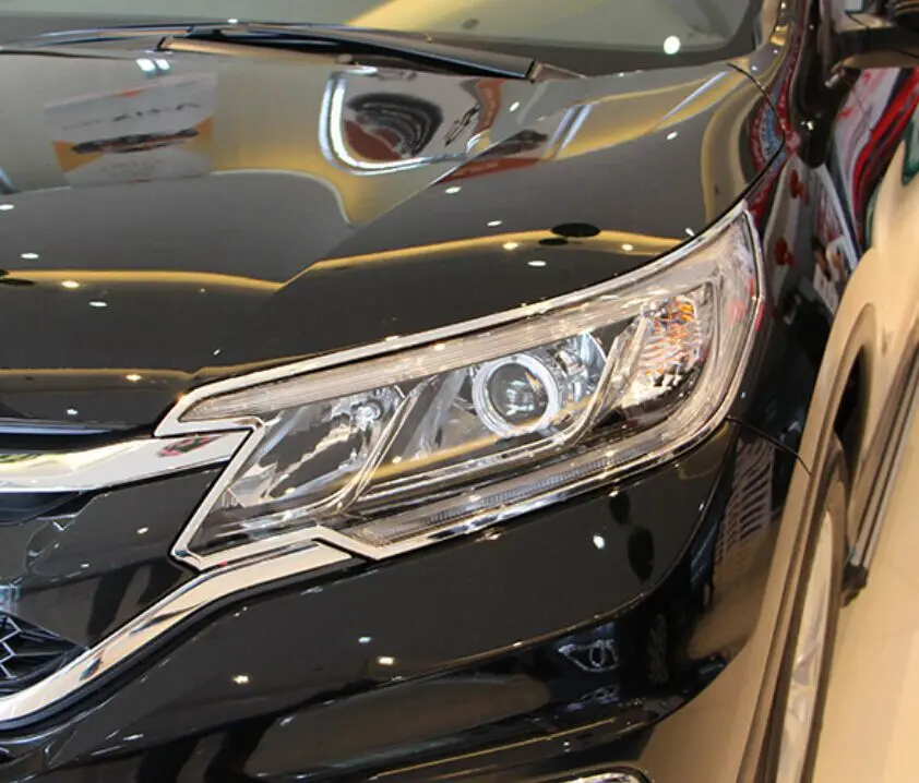 Для Honda CR-V CRV ABS хромированный декоративный передний головной светильник, головной светильник, крышка для лампы, Формовочная рамка