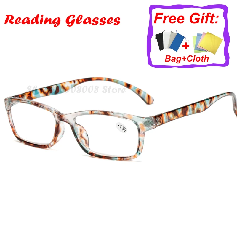 

2021 New Reading Glasses Women Men Presbyopia Anti Blue Ray Light Eyeglasses Diopter Hyperopia Prescription Eyewear E9888