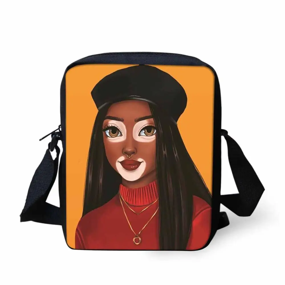 YQ3985E Cusotm Print Black Art Afro Lady Printing School Bags for Kids 3pcs School Bag Set Children African Girl Pattern School Backpack - Цвет: YQ3985E