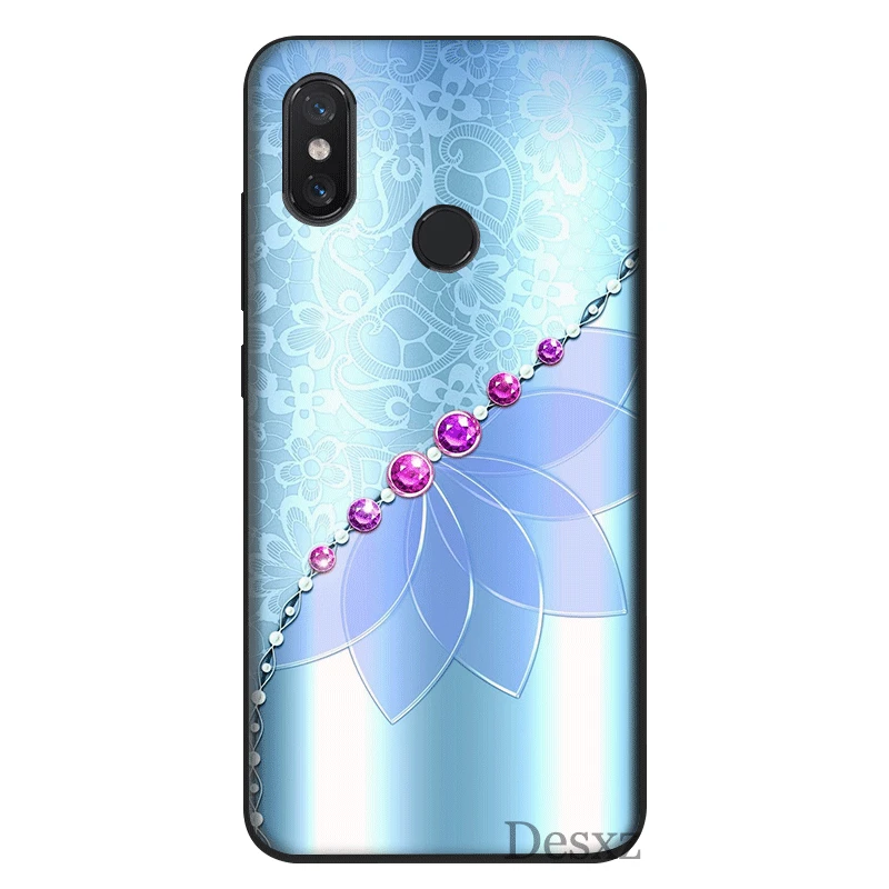 Мобильный чехол для телефона для Xiaomi Redmi 4A 4X5 5A плюс 6 6A 7 7A 8A S2 K20 Pro крышка Симпатичные хрустальные стразы цветок
