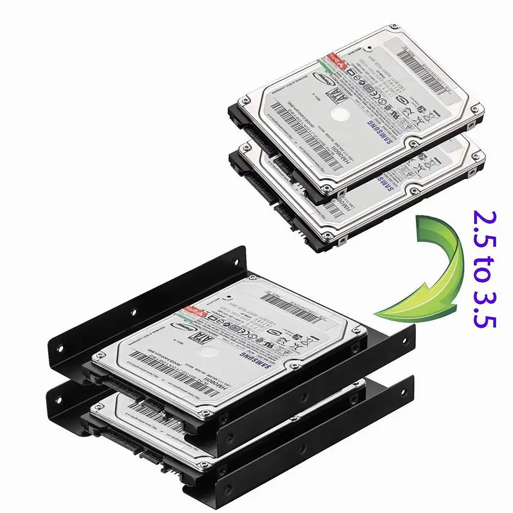 Полезный 2,5 дюймов SSD HDD до 3,5 дюймов металлический монтажный адаптер Кронштейн Док 8 винтов держатель жесткого диска для ПК корпус жесткого диска
