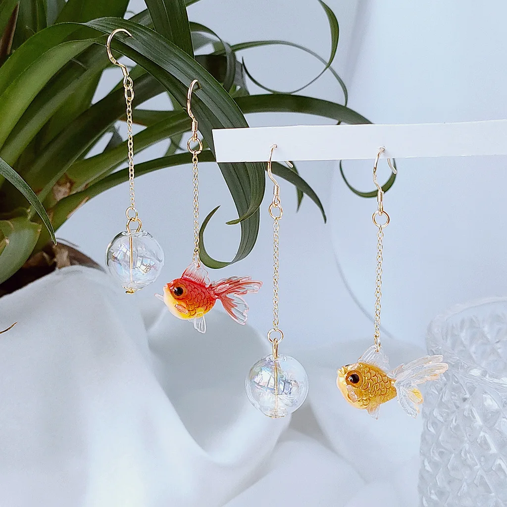 Серьги Золотые Рыбки Купить