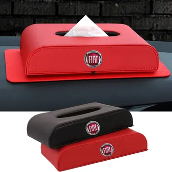 

For FIAT Aegea 500 500c Punto Linea Panda Doblo Palio Tipo Abarth 1PC PU Car Styling Tissue Box Paper Holder Case Accessorie