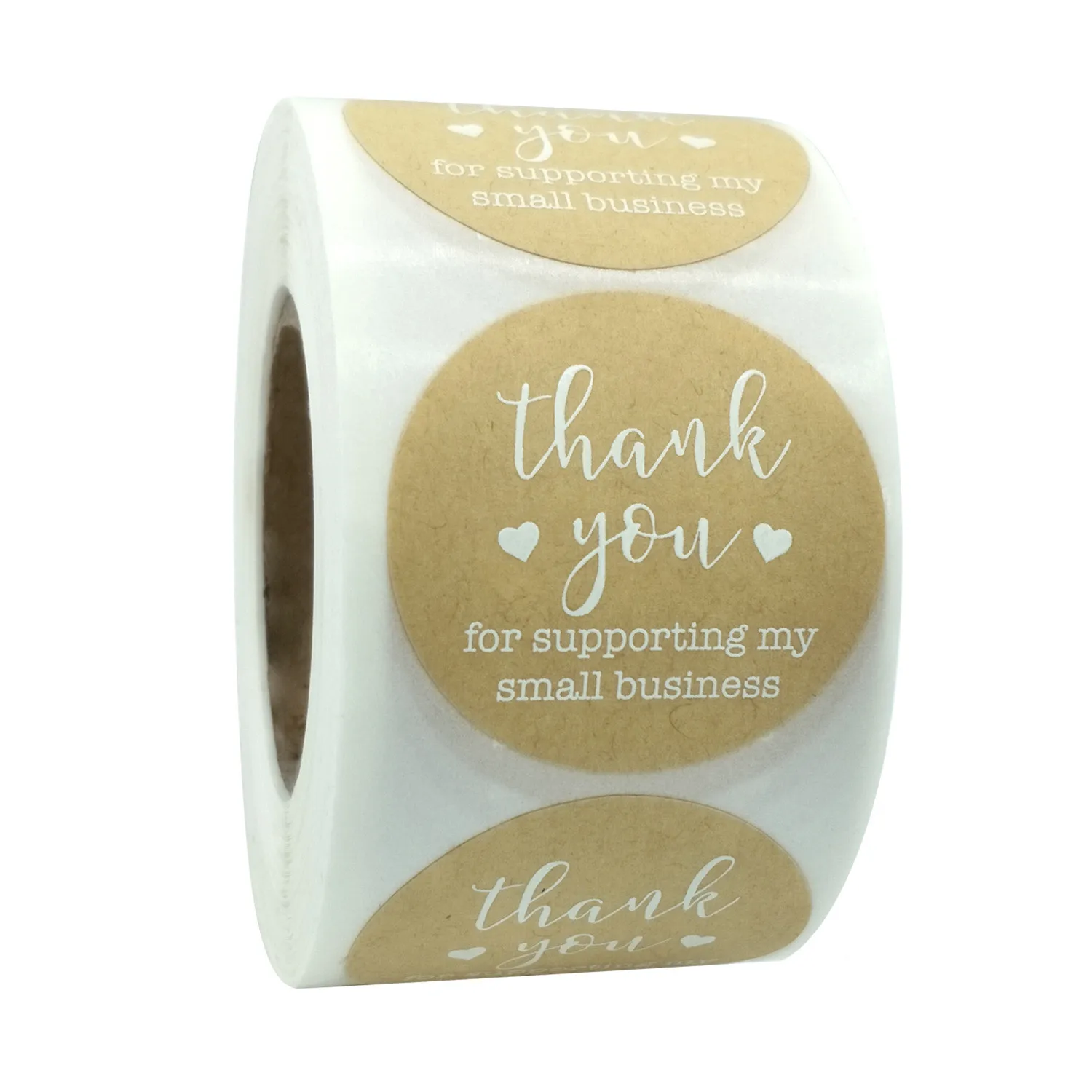 500pcs new kraft paper white font flower &quotthank you&quot wedding decoration envelope seal sticker | Дом и сад