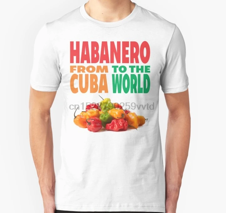 Men tshirt HABANERO FROM CUBA TO THE WORLD T Shirt women T-Shirt tees top | Мужская одежда