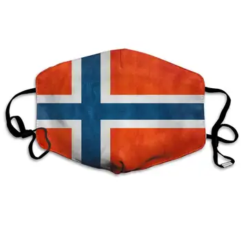

Breathable Anti Dust Mouth Mask with Adjustable Earloop, Warm Windproof Reusable Washable Half Face Mask, Vintage Norway Norge