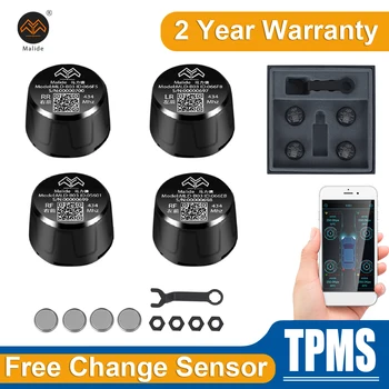 

MALIDE TPMS Android Bluetooth Sensor Car Tire Pressure Monitoring System Tire Pressure Bluetooth Scan Pairing APP Voice Prompts