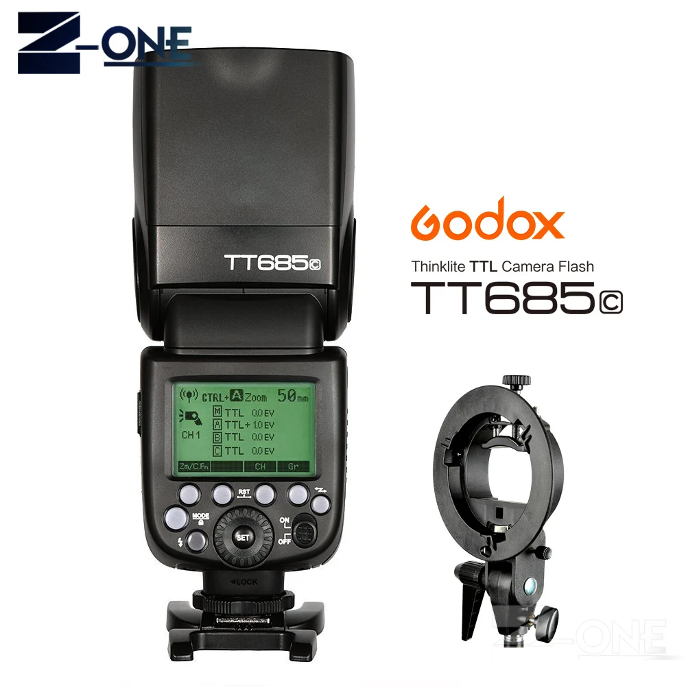 GODOX E-TTL TT685C Camera Flash Speedlite 2.4GHz High Speed 1/8000s GN60+S-type for Canon EOS 800D 760D 80D 77D 60D 7D 6D 5Ds |