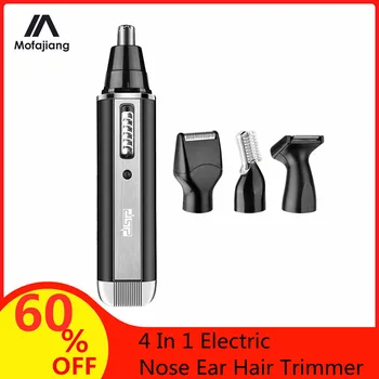 

4 In 1 Electric Nose Ear Hair Trimmer USB Rechargeable Beard Eyebrow Razor Cordless Clipper man woman Hair Trimmer Set dropship