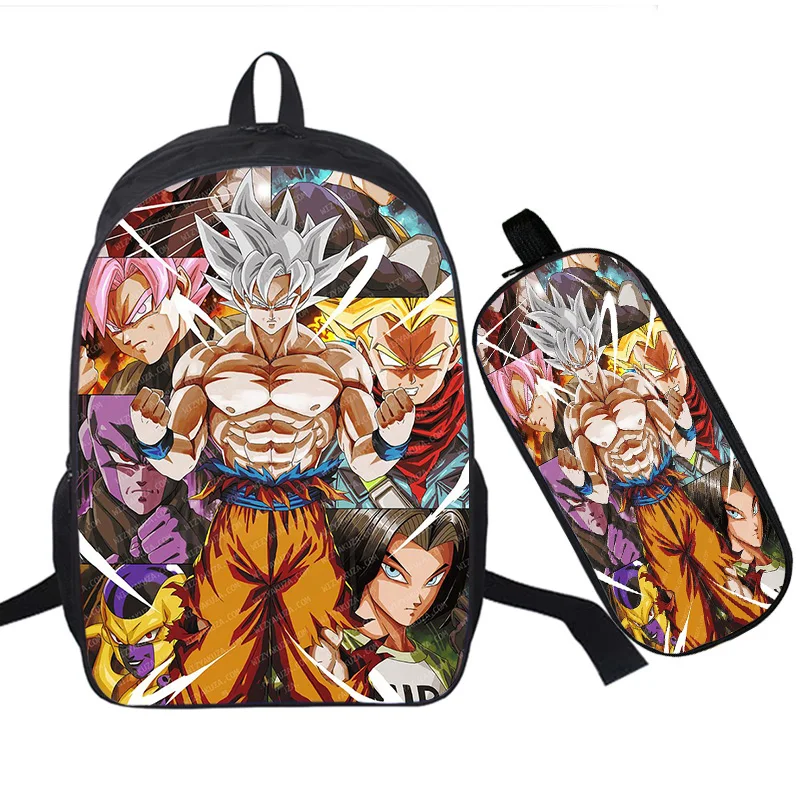Аниме Dragon Ball рюкзак детские школьные сумки мультфильм мальчики девочки Рюкзак Студенческая сумка для книг Гоку рюкзак Веджета 2 шт наборы