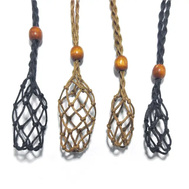 Macrame Stone Holder Necklace