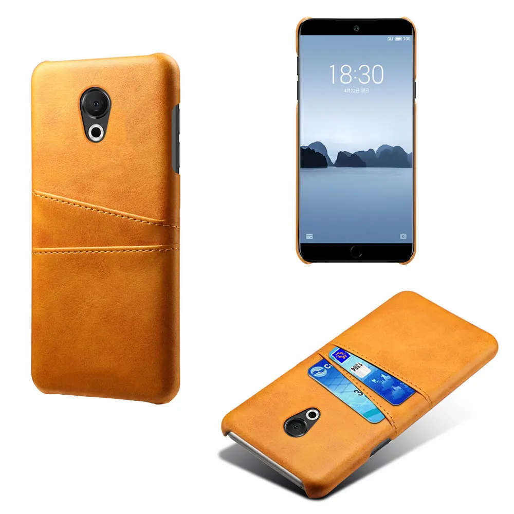 Для Meizu 15 Lite Note 9 8 16th C9 Pro со слотами для карт из искусственной кожи чехол для Meizu Note 8 9 C9 Pro 16th 15LITE Note8 Note9 Капа - Цвет: Case-Orange