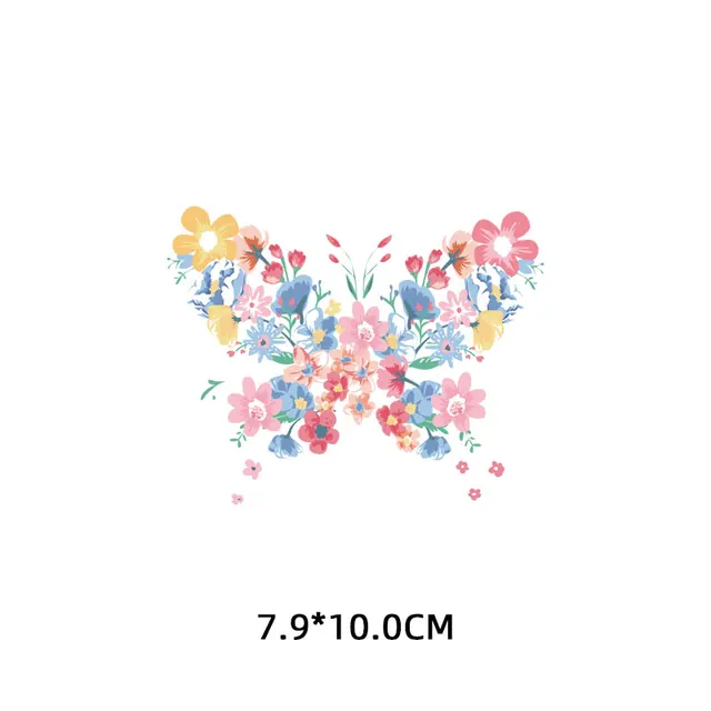 Flower Patch Iron-on Transfers for Clothing Thermoadhesive Patches Daisy Stickers Diy Flex Fusible Transfer Appliques Stripes 0594-s