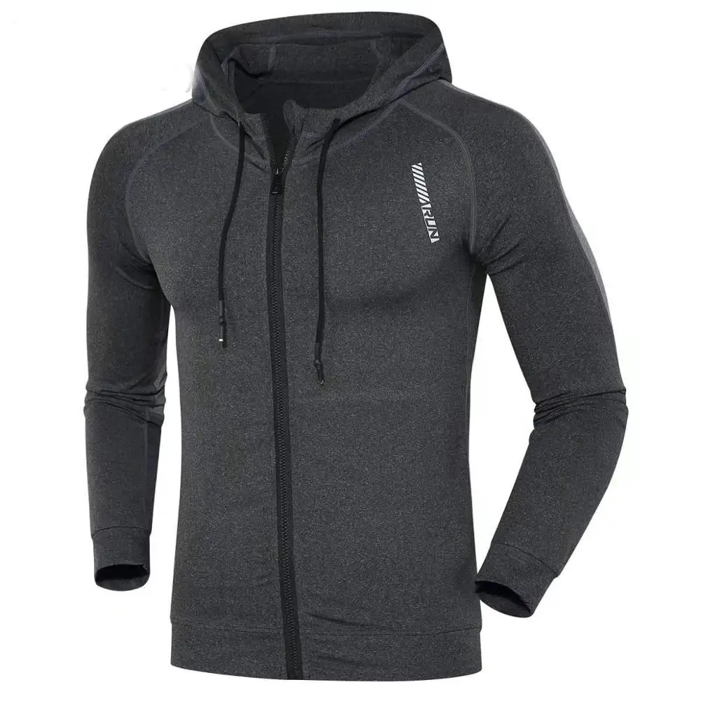 Compression Hooded Men's Fitness & Bodybuilding Jacket - Men's Fitness ...