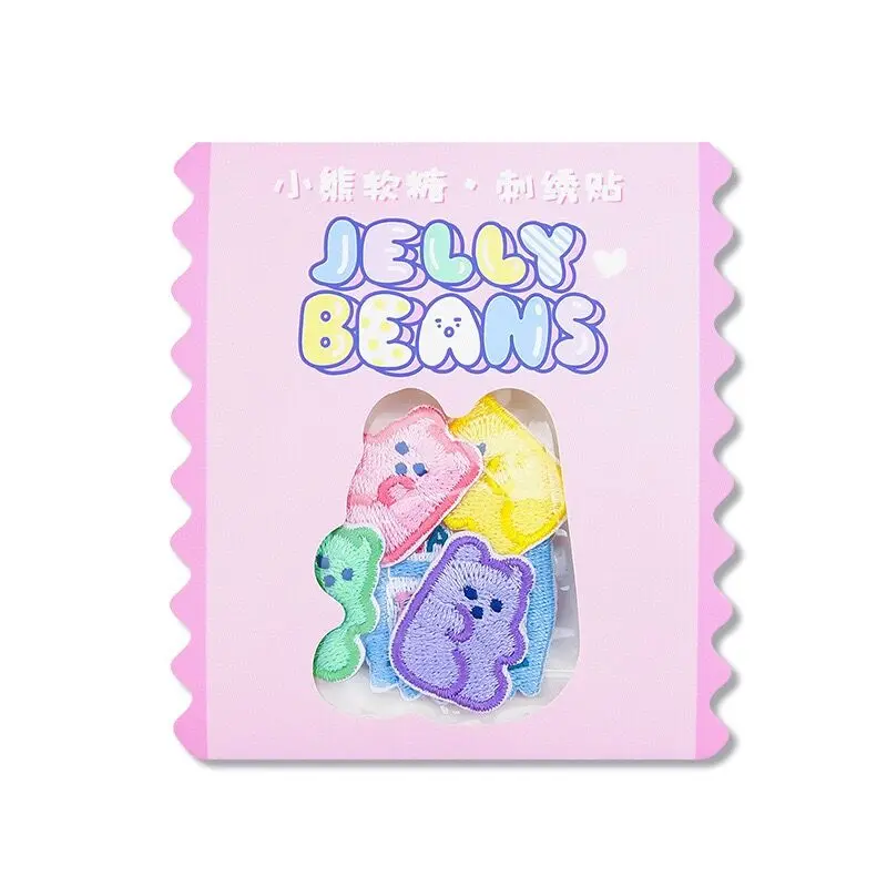 Bentoy Milkjoy 6 шт. вышитые наклейки для ноутбука сумка кофр для одежды милый медведь пост стикер милые девушки DIY подарок стикер s
