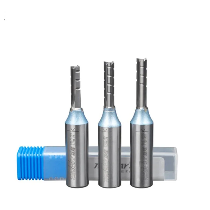 

1pc 3 Flutes TCT Straight Cutter Chipboard Wood Carving Slot Trimming Router Bit Hard Tungsten Steel 1/2 Shank Endmill