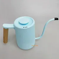 Товар Tiffany blue& Baby розовый маккарон 700 мл высококачественный кофейник с деревянной ручкой - Цвет: tiffany blue