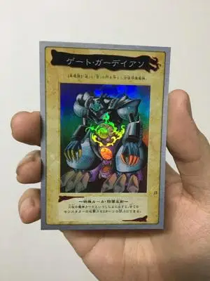 Yu Gi Oh ворота SR Face Flash BANDAI Bandai самодельная открытка флэш-карточки с буквами серии хобби игра коллекция карта аниме - Цвет: Светло-серый