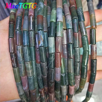 06 Круглая труба Натуральный камень свободные бусины для изготовления ювелирных изделий браслет 15x5 мм труб Колонка Свободные Spacer Бусины для изготовления ювелирных изделий - Цвет: 06