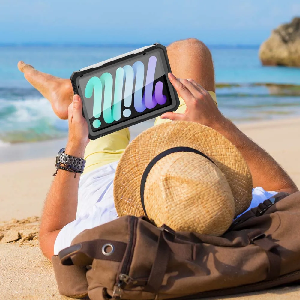 iPad, Estojo impermeável, Cobertura total, Natação, Mergulho, Mini 6, 6 °, 2021