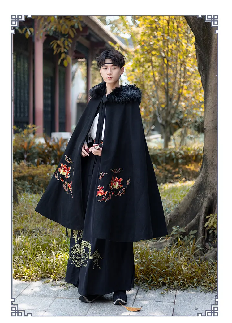 Hanfu mantello uomo cinese tradizionale mantello maschile Costume