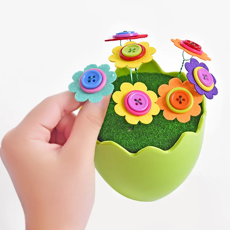Кнопка букет детей ручной работы DIY для изготовления материала коробка kou zi hua Boquet держатель подарок на День учителя обучающая игрушка