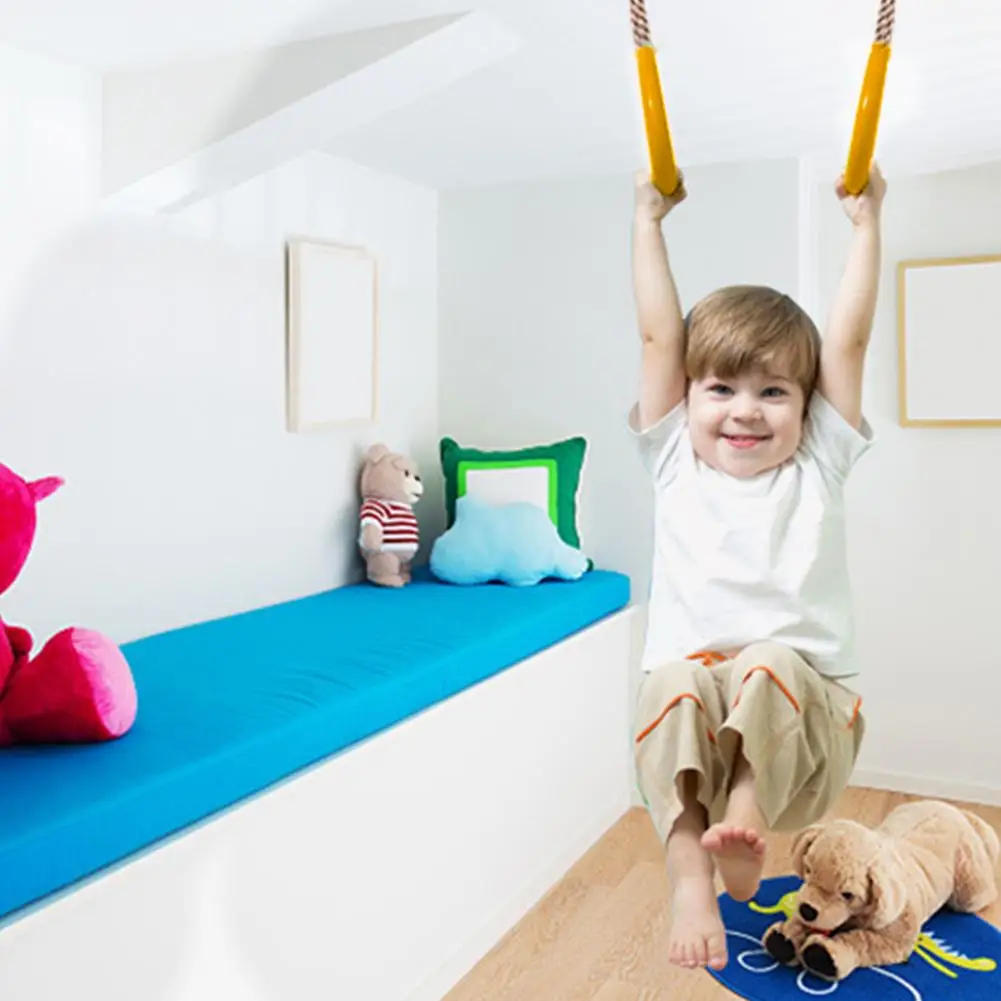 Детские трапеции бар Pull Up Gym кольца регулируемые пластиковые Фитнес Спорт