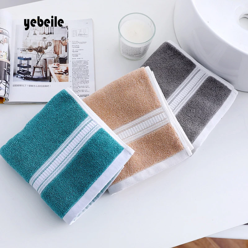 Yebeile Новое Полосатое Хлопковое полотенце 33*75 см, полотенце для лица для взрослых, качественное Подарочное полотенце, Мочалка для отелей, салонов красоты, полотенце для сухих волос