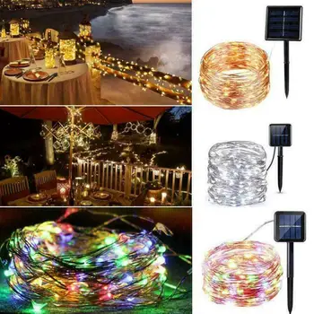 

50/100/200 LED Solar Light Waterproof Fairy Garland Lights String Outdoor Holiday Christmas Party Wedding Solar Lamp Decor