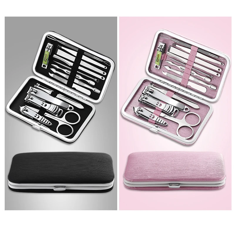 15PCS Manicure Set Professional Nail Clipper Kit Utility Pedicure Tweezer Nails Art Beauty Tools Nail Clipper