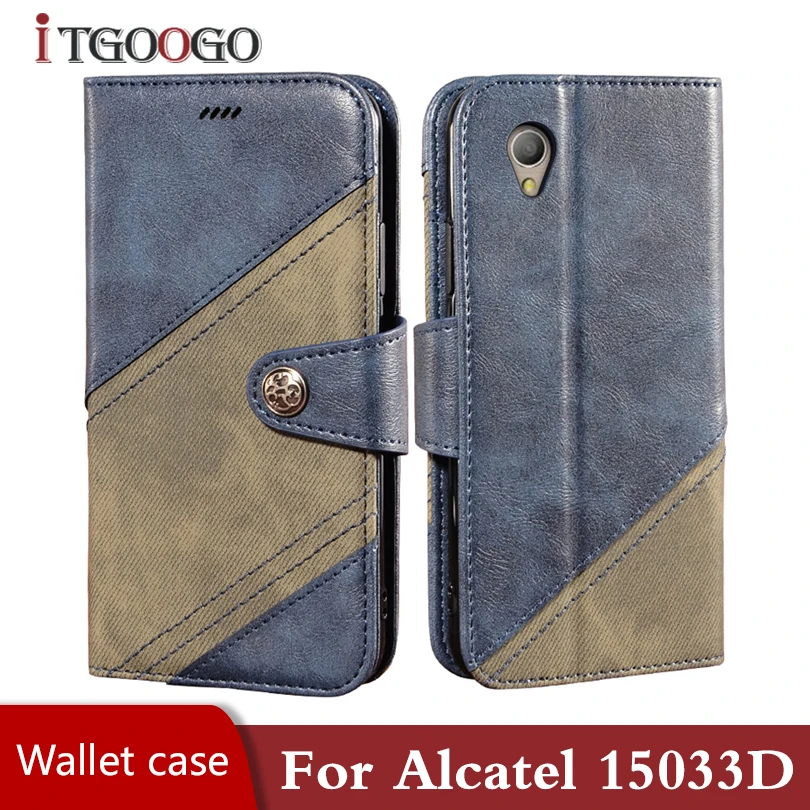 Чехол для телефона alcatel 1 5033d задняя Противоударная крышка Магнитный Флип кожаный