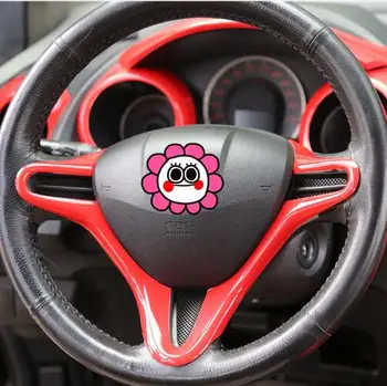 

Red Interior Door handle Air Outlet Steering Wheel Dashbaord Decor Mouldings Frame For Honda Fit 2Gen 2008 09 10 11 12 13 CAA321