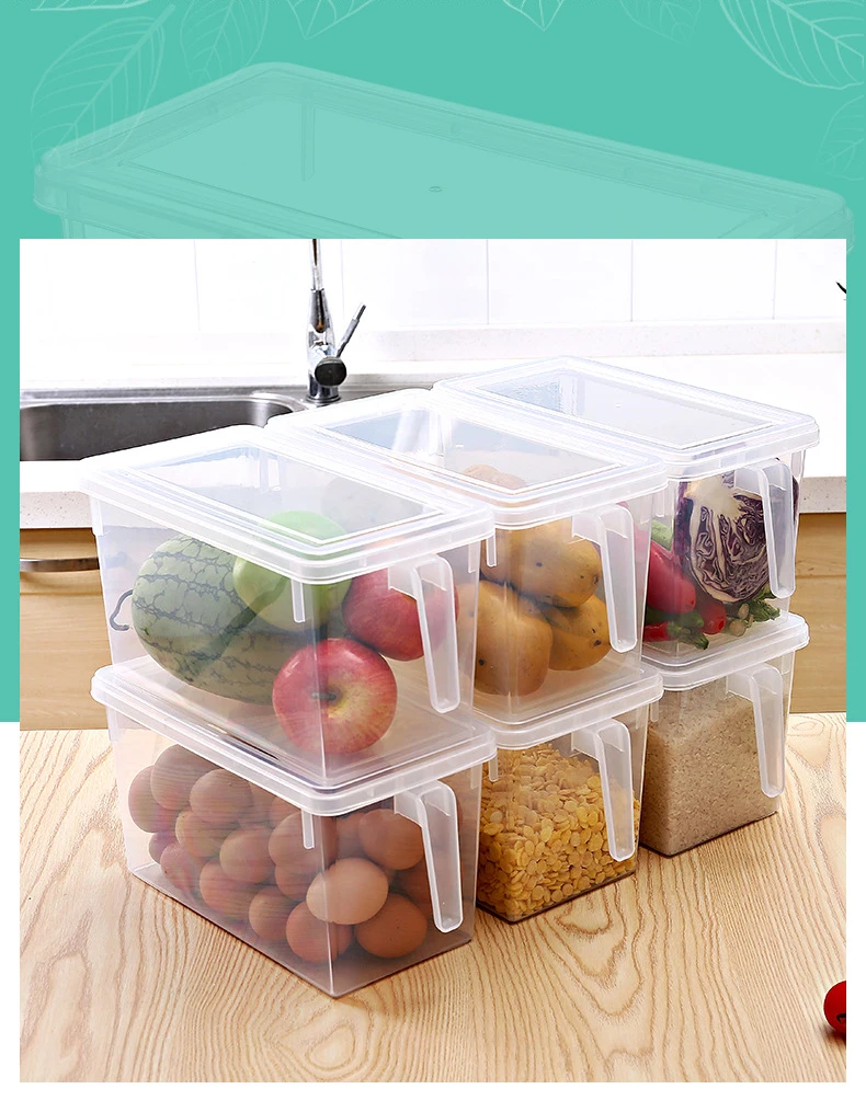 Кухонный органайзер для косметики, коробка для хранения, органайзер для холодильника, коробки, прозрачный PP пищевой герметичный ящик для хранения, пластиковый контейнер