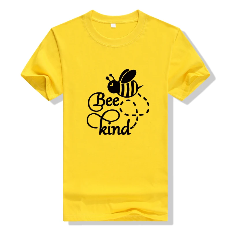 Bee kind Harajuku футболка Женская Повседневная Tumblr Графический Тройник Забавный лозунг