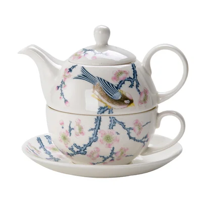 Japanese Tea Set Ceramic Portable One Teapot and one Cup Kung Fu Ceramic Office Personal Tea Sets
