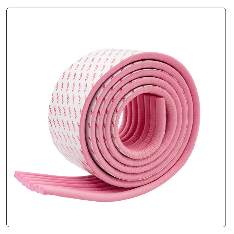 pink 3 шт./лот, защита углов для детей, 2 метра, защита углов мебели, угловая пенопластовая лента для детского стола - Цвет: pink