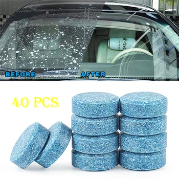 

40pcs/Set Multifunctional Concentrated Effervescent Tablet Blue Glass Window Cleaner For Auto and Household Cleaning Drop Ship