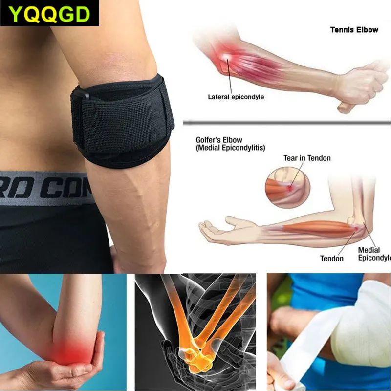1 шт. Tendonitis налокотник для гольфа и тенниса: регулируемая компрессионная